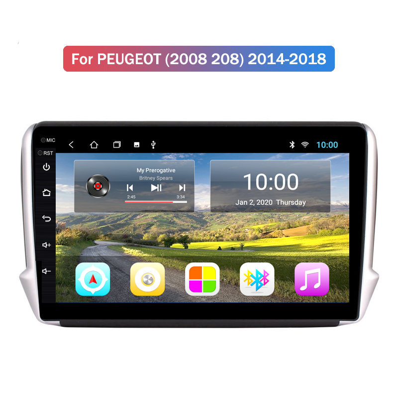 

Car Radio Video Android HD 2.5D 10 inch Touch Screen 2+32G For PEUGEOT (2008 208) 2014-2018 GPS Navigator Multimedia Player Stereo