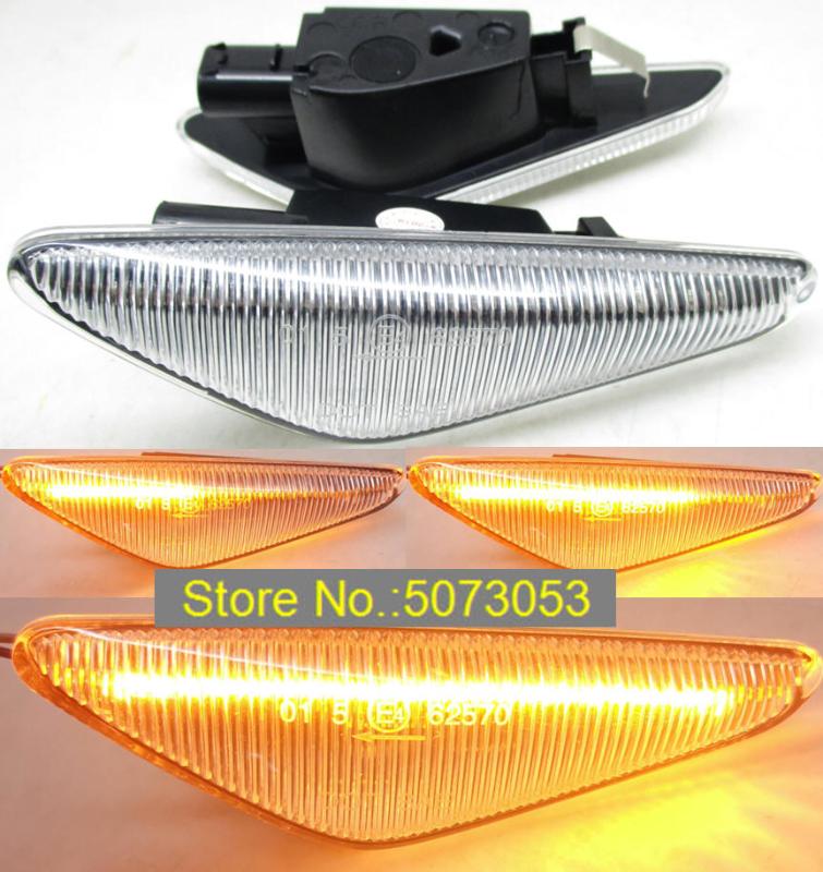 

2PCS Dynamic LED Side Marker Light Turn signal Indicator light lamp fit for F25 X3 X5 X6 E70 E71 2008-2014 E72, As pic