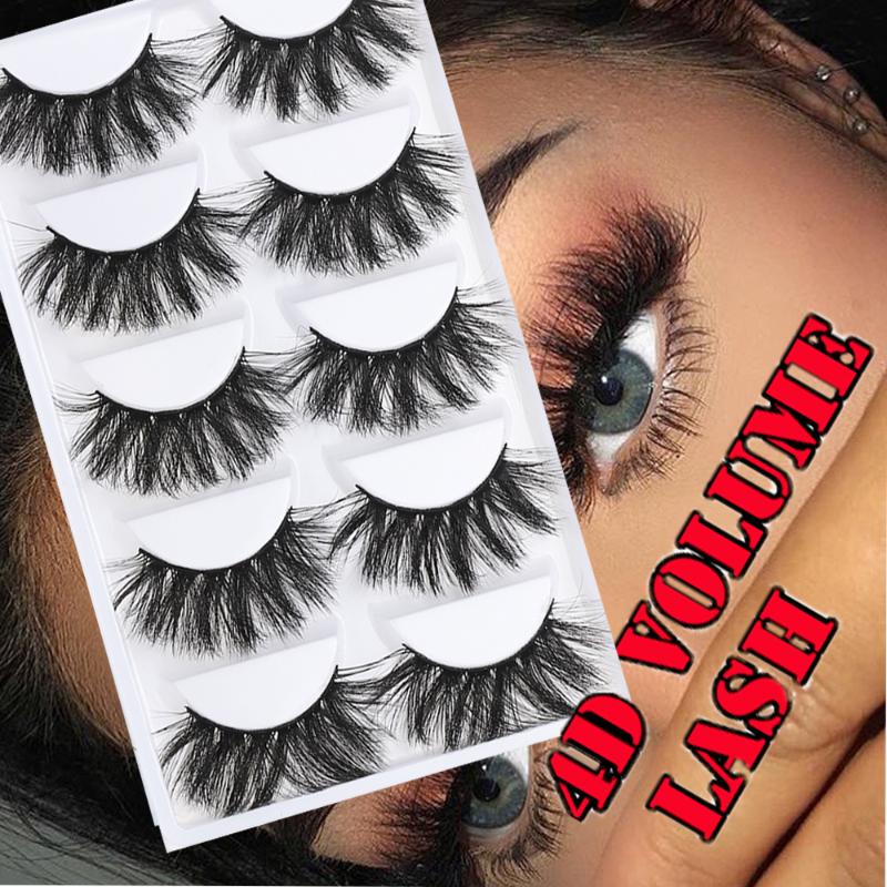 

5 Pairs Full Volume 3D False Eyelashes Wispies Cross Natural Long Fluffy Eyelashes Extension Tools Handmade Cruelty-free Lashes