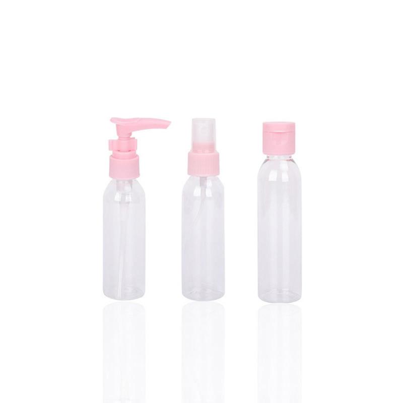 

New Refillable Bottle Portable Empty Cosmetic Containers Shampoo Face Cream Lotion Spray Bottle Pressed Pump Water