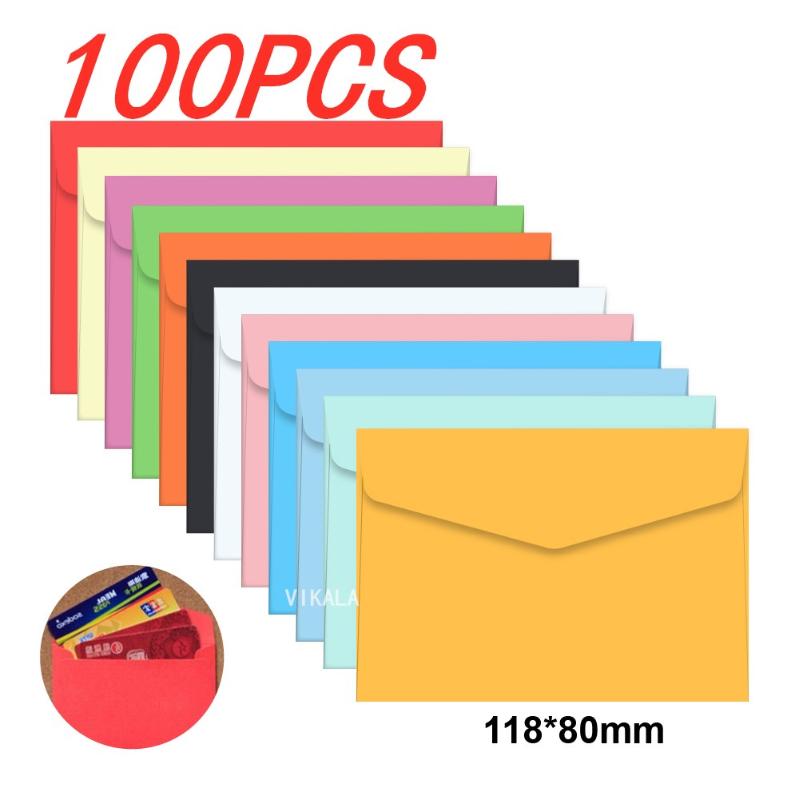 

100pc /lot Candy color mini envelopes DIY Multifunction Craft Paper Envelope For Letter Paper Postcards School Material