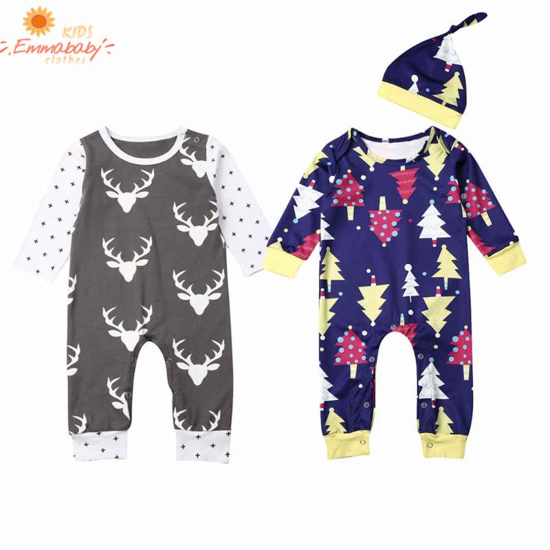 

Christmas Infants Baby Boy Girl Plaid Long Sleeve Romper Jumpsuits One Piece 2020 New Baby Clothing Outfits, Beige