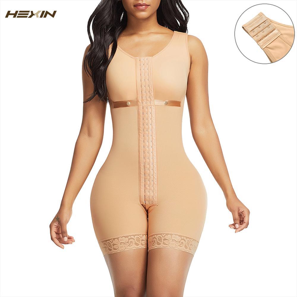 

HEXIN Full Body Shaper Shapewear Slimming Belt Girdle Corset Butt lifter Tummy Control Underwear postpartum faja Waist Trainer Y200710, Nude