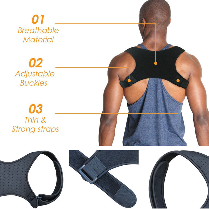 

2020Posture Corrector Back Support Belt Posture Corrector Back Shoulder Support Belt Practical Elastic Adjustable Shoulder Wrap, Suitable for childre