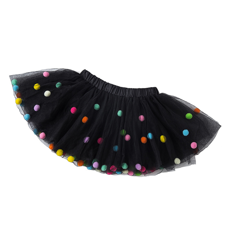 

Girl Baby Kid Funny Fancy Dress Pompom Tutu Skirt Child Tulle Skirt Party Dress Princess Birthday Xmas Show up Costume, Light blue