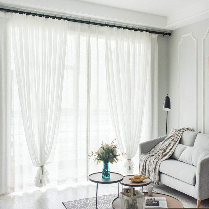 

Europe Solid White Yarn Curtain Window Tulle Curtains For Living Room Kitchen Modern Window Treatments Voile Curtain SZ01, Sz-01