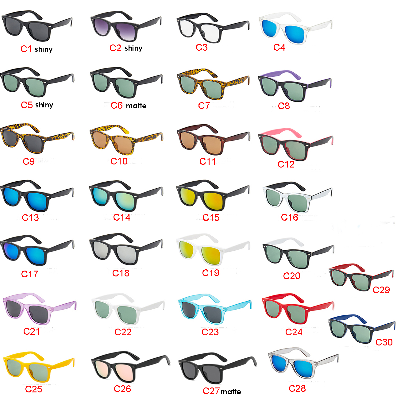 

30 Colors Classic Women Men Sunglasses Outdoor Sport Driving Cycling Sunglasses Dazzle Color Sun Glasses Fast Shipping Best Selling