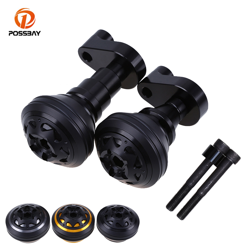 

POSSBAY 2PCS CNC Aluminum Alloy Motorcycle Falling Protectors Frame Slider Anti Crash Pad Protector for R6 2008-2020
