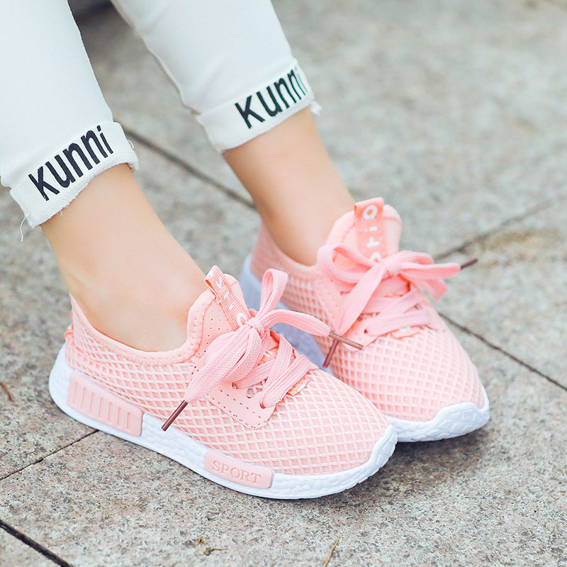

Kids Running Sneakers 2020 Summer Children Sport Shoes Tenis Infantil Boy Basket Footwear Lightweight Breathable Shoes, White