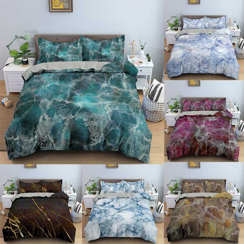 

Marble Bedding Set Duvet Cover Quilt Cover Comforter Bedding Sets, H373