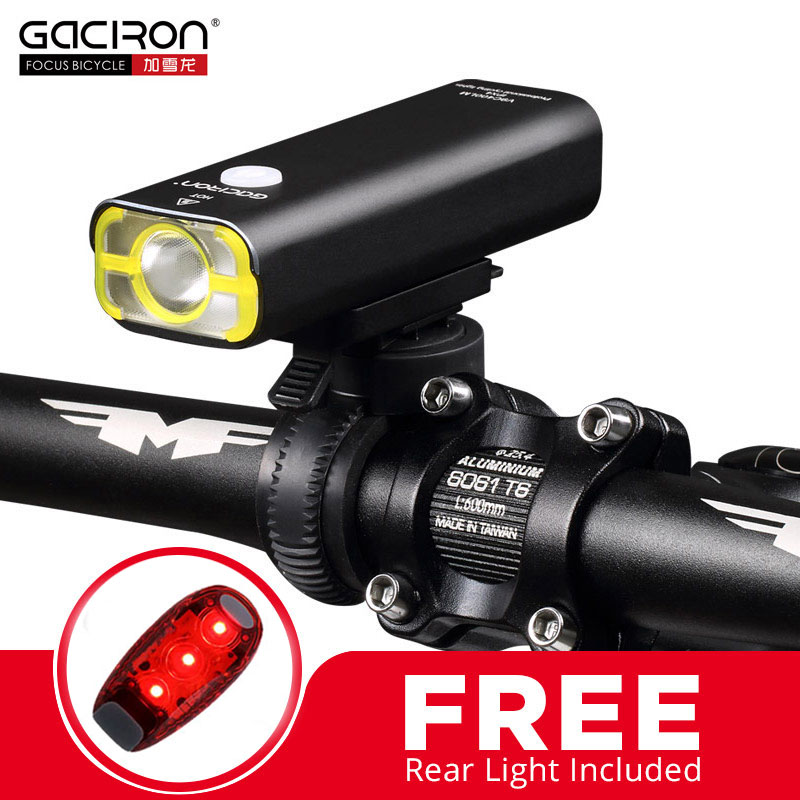 

Gaciron 400 Lumens Bike Light Rechargeable Bicycle Front Handlebar LED Light MTB Road Bike Wire Control Accessories