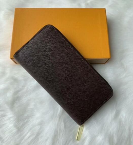 

Men famous single zippy wallet womens handbags purses clutch wallets leather purse card holder Vintage brown print flowers clutch, White plaid