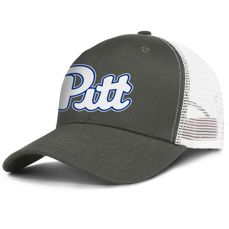 

Pitt Panthers Football White Logo mens and women adjustable trucker meshcap design fitted custom trendy baseballhats 3d Effect Flag USA, Blue;gray