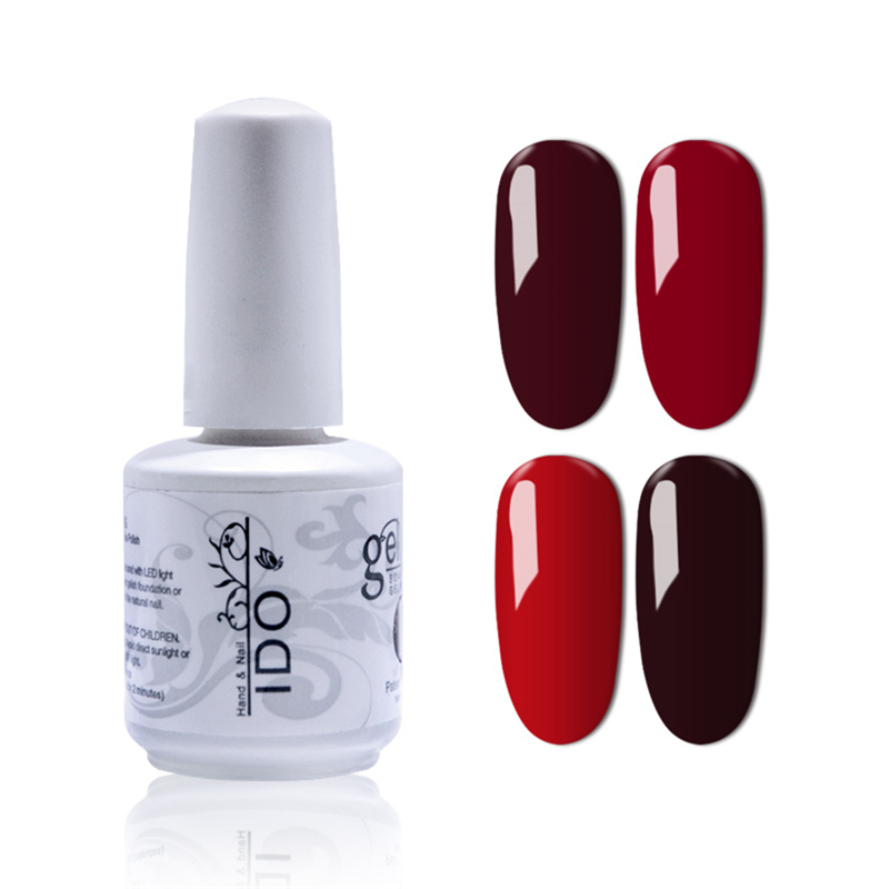 

IDO Gelpolish 15ml Classic Red Color Gel Nail Polish Soak Off UV Nail Gel Lak Long Lasting Vernis Semi Permanent Varnish, 474 476 478