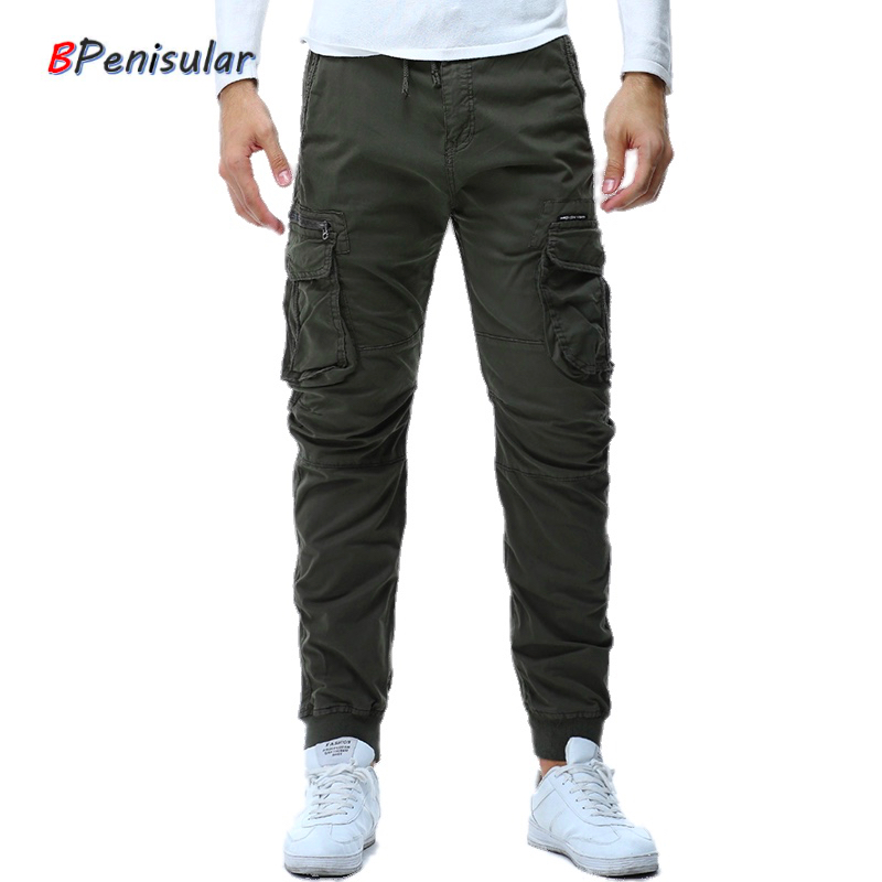 

Mens Streetwear Tactical Cargo Pants Men Joggers Casual Cotton Pants Hip Hop Ribbon Male Army Trousers Sweatpants, Khaki