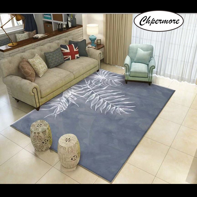 

Chpermore Simple plant pattern Large Carpets Non-slip Tatami Mats Bedroom Home Lving Room Rug Floor Rugs Children's non-slip mat, Style 3