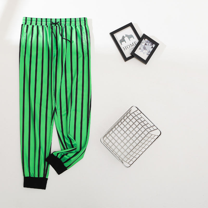 

Hip-hop plus size fashion street clothing 3D striped printed pants casual pencil pants trousers jogger wild Harajuku Kpop, As picture
