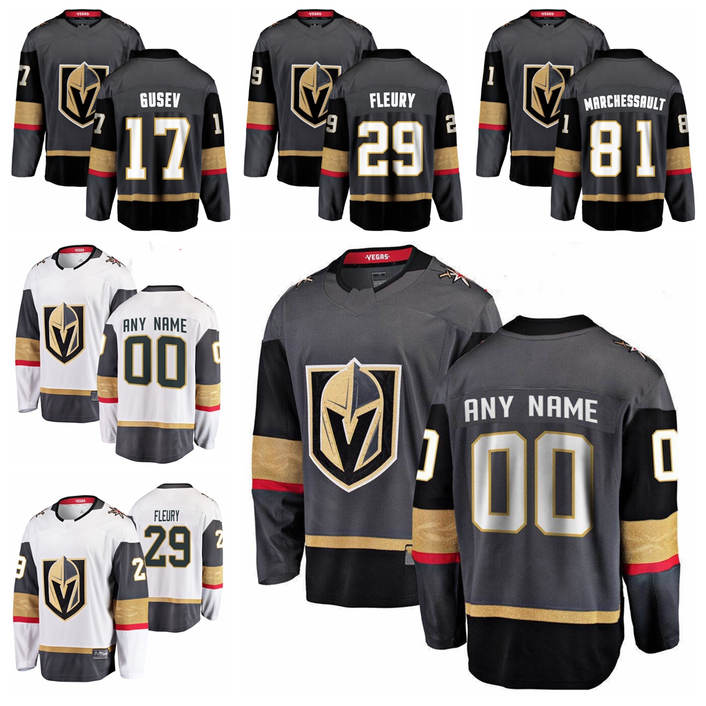 Vegas Golden Knights Hockey Jersey Forage 29 Marc Andre Fleury 61 Mark Ston 71 Karlsson 67 Pacioretty Personnaliser n'importe quel numéro de numé