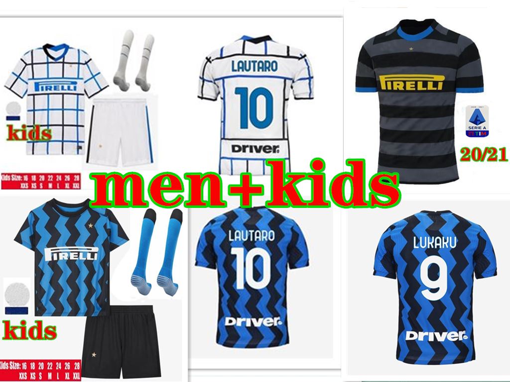 

20/21 INTER soccer jerseys ALEXIS LUKAKU LAUTARO DE VRIJ 2020 2021 kids kit POLITANO SKRINIAR maillot de foot football shirt kit, Purple