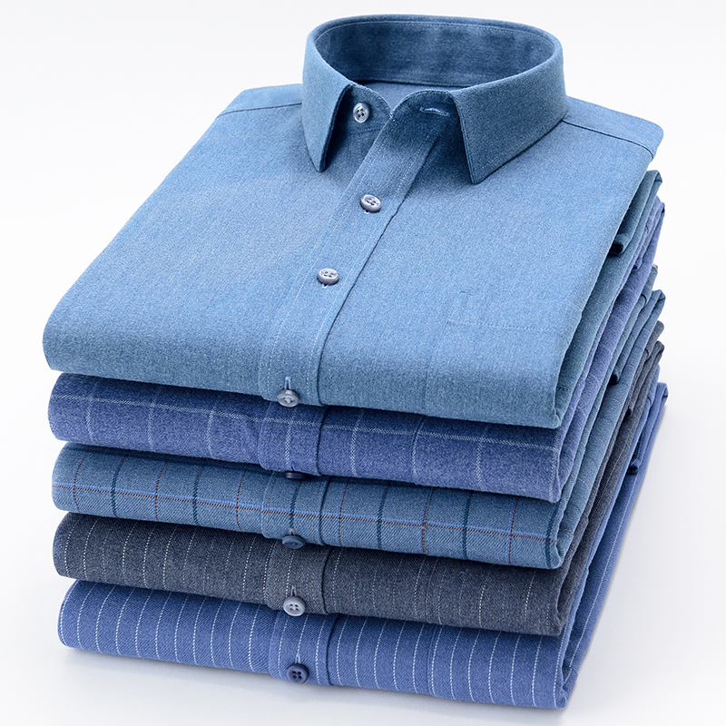 

2020 New brushed shirt business casual men's long sleeve shirt, 860-6