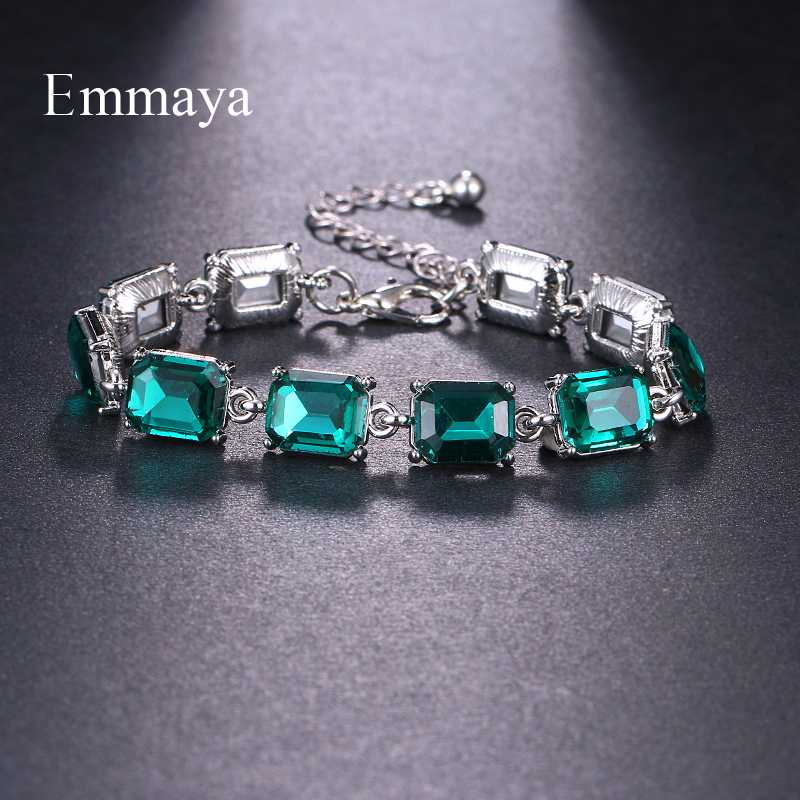 

EMMAYA Fascinating Jewelry For Women Mysterious Green Color Cubic Stone Bracelet In Fahsion Party Dress-up First Choice