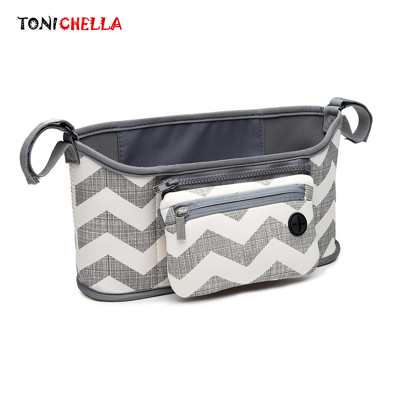 

Baby Stroller Bag Organizer Toddler Nappy Diaper Bags Multifunction Stroller Holder Mummy Bag For Baby Care Accessories BB5100, Black