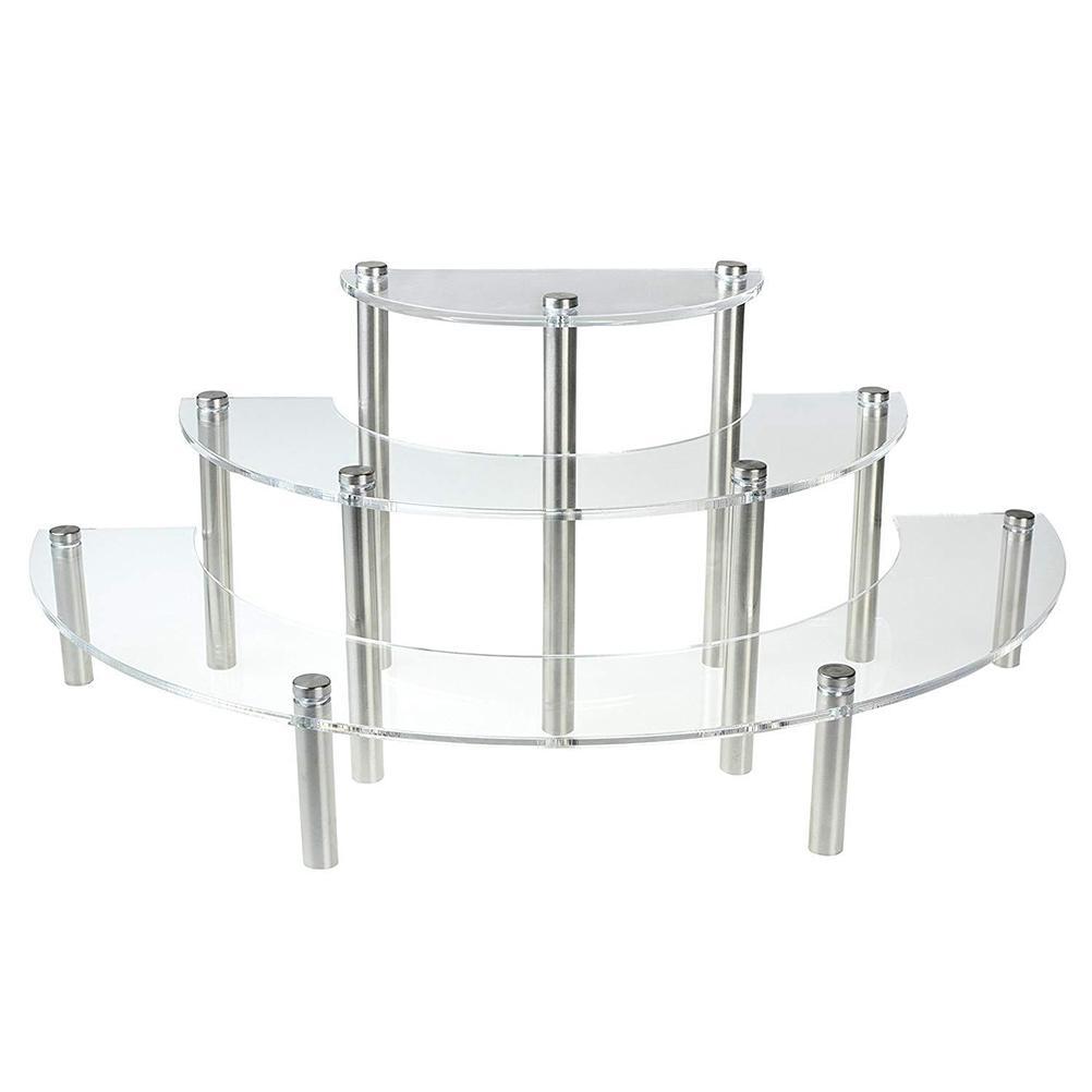 

Acrylic Cupcake Stand Wedding 3 Tier Cake Stand Cupcake Display Rack Holder Dessert Serving Platter for Christmas Party Crafts
