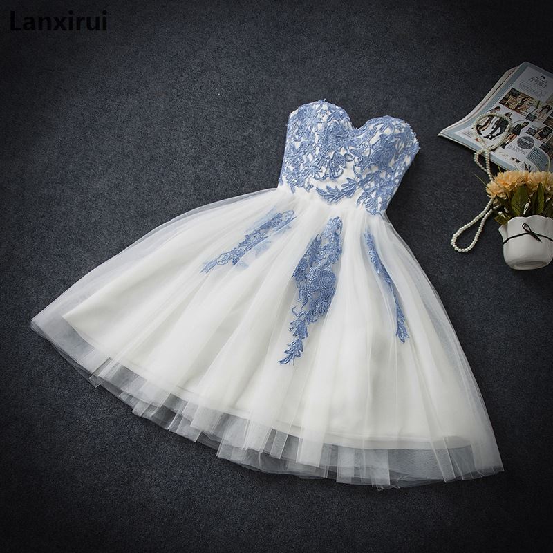 

Short night club Dress A Line Formal Party Gown Gowns short dress, Blue