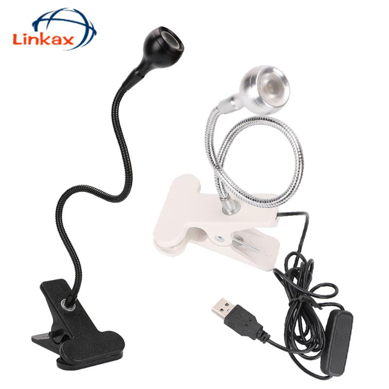 

USB Flexible Reading Book 12 LED Warm White Light Lamp With Clip For Laptop Notebook PC Light