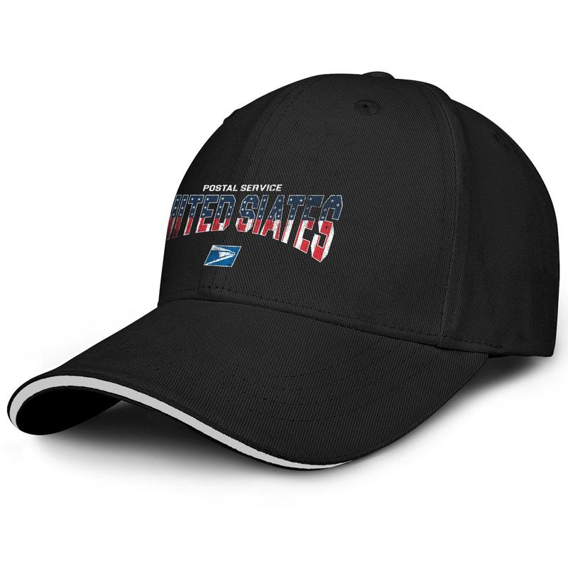 

Unisex United States Postal Service USPS American flag Distressed red Fashion Baseball Sandwich Hat Design team Truck driver Cap, Blue;gray