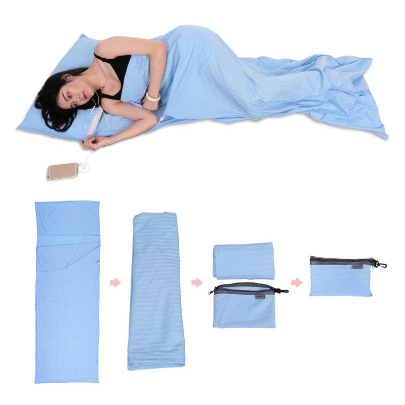 

TOMSHOO 75*210CM Sleeping Bag Outdoor Travel Camping Hiking 100% Cotton Sleeping Bag Liner Pillowcase Portable Lightweight