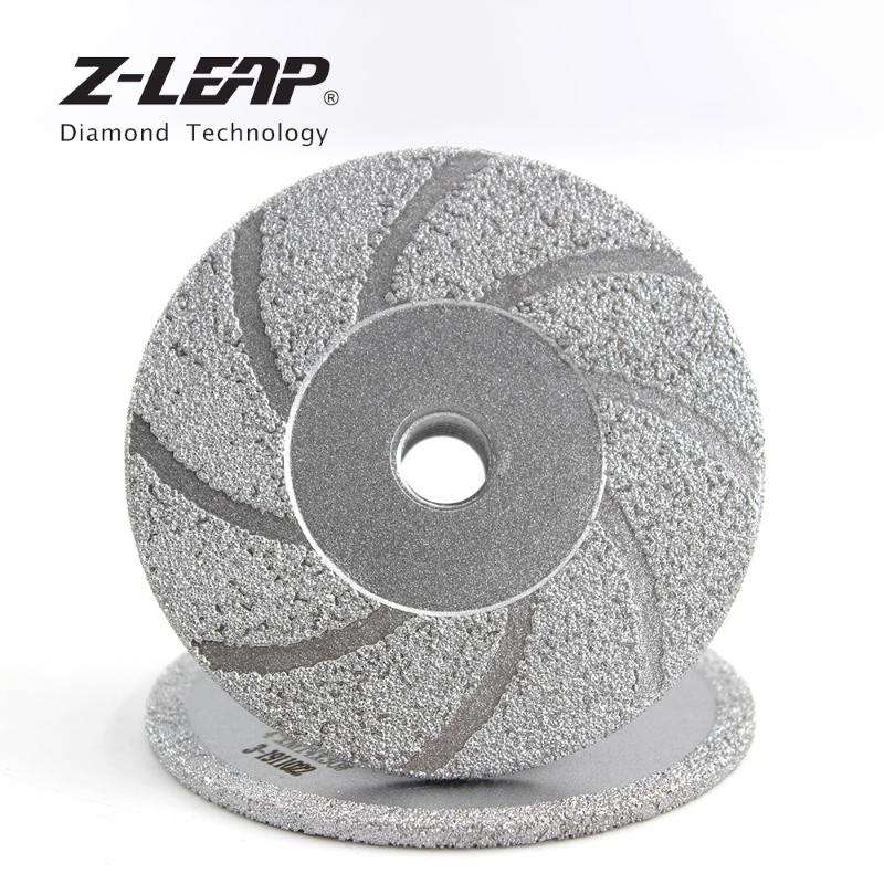 

Z-LEAP 1pc 4inch Vacuum Brazed Diamond Cutting Grinding Disc Quality Polishing Wheel Saw Blade M14 5/8-11 Thread Grit 30