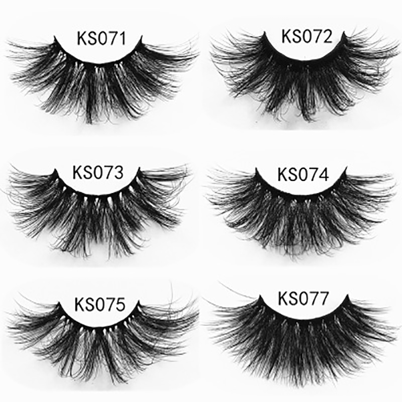 

8D 25mm false eyelashes thick and cross-lengthened and exaggerated square plate with seven pairs of multi-layer Eyelashes