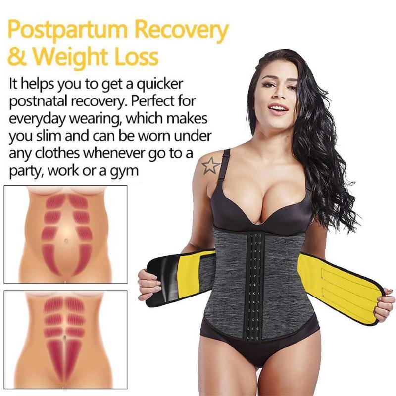 

New Diving Material Yoga Sports Sweat-abdominal Belt Large Women Body Waist Ladies Corset Size Shapers Neoprene Trainer Cor A0T1, Black