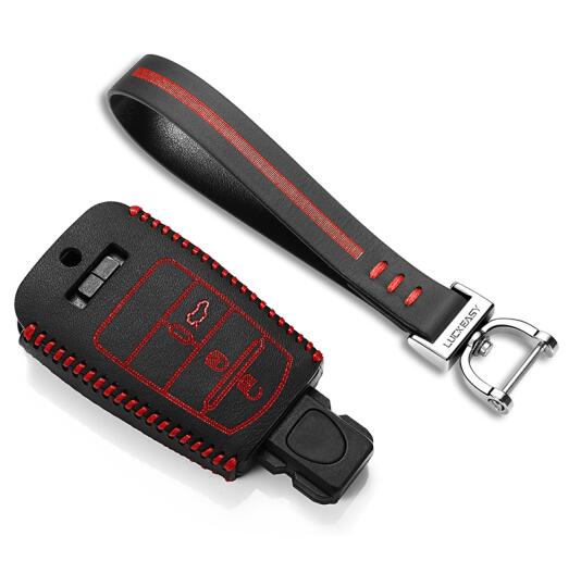 

Leather Key Cover For FIAT Viaggio 2017 2012-2015 FIAT ottimo 2014 1.4T leather car key case key2p, Sky blue