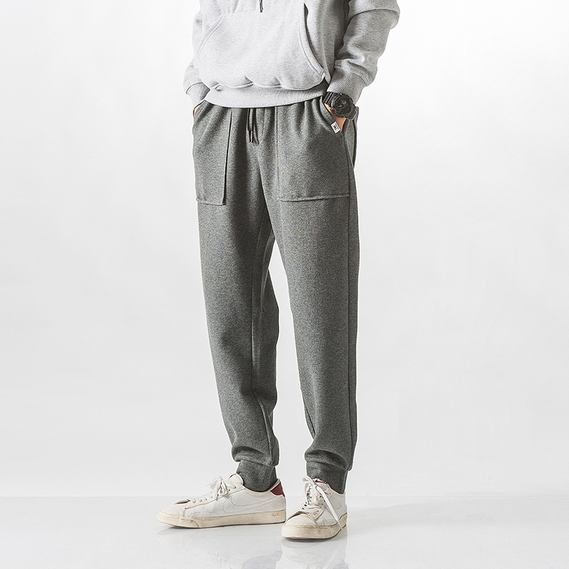 

2020 Autumn And Winter New Style MEN'S Sweatpants Teenager Loose-Fit Beam Leg Athletic Pants Students Casual Pant, Gray