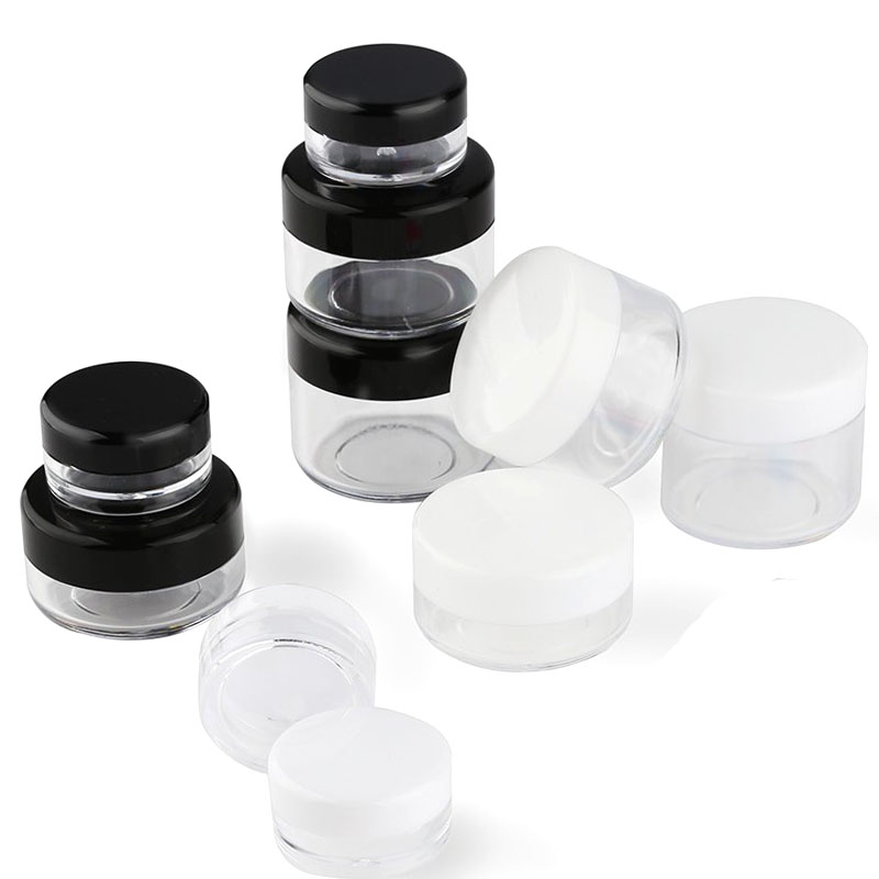 

1pcs 2g 3g 5g 10g 15g 20g Lip Container Portable Plastic Cosmetic Empty Jars Clear Bottles Eyeshadow Makeup Cream Pots