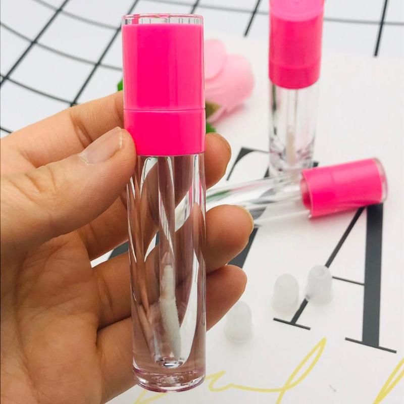 

10/50pcs 5ML ABS Lip Gloss Tube Empty Plastic Lip Tubes With White Cap Cylinder Small Stick Samples