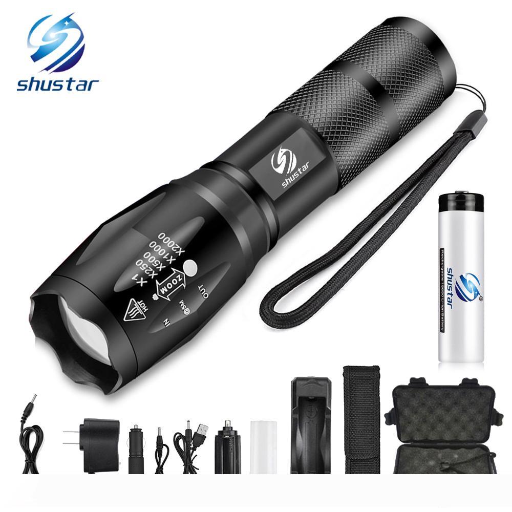 

Super bright LED Flashlight Portable outdoor lighting tools 5 lighting modes torch Waterproof aluminum alloy For camping, etc