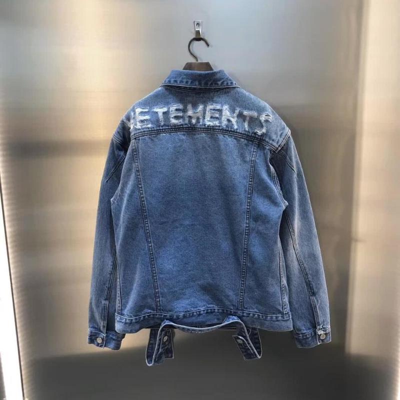 

K 2020SS Jackets G Version Jacket Men Women Vintage VTM Outwear Logo Mid Blue Style