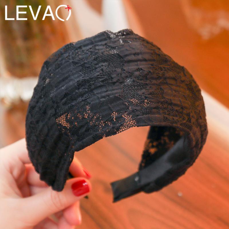 

Levao New Wide Hair Bands for Women Girls Lace Mesh Headband Head Wrap Headwear Soft Hair Hoop Hairbands Accessories