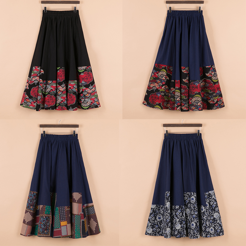 

and autumn period and the cotton linen bust skirt loose full-skirted long dance skirt restoring ancient ways, See chart