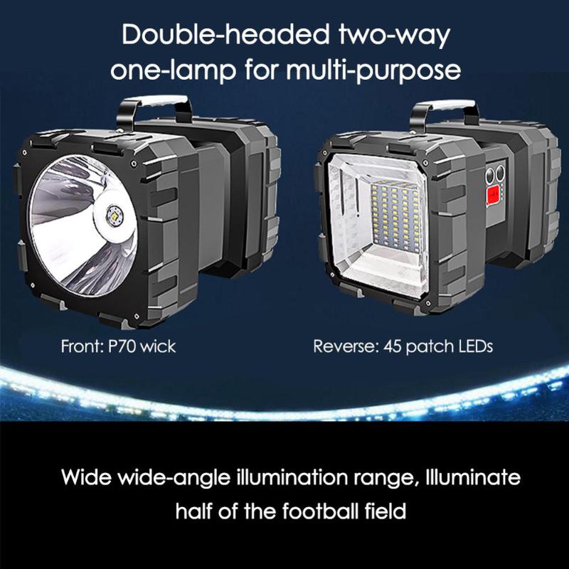 

Portable Bright Double Head Searchlight Lamps USB Rechargeable Outdoor Emergency Camping Work Lights Original Beloved