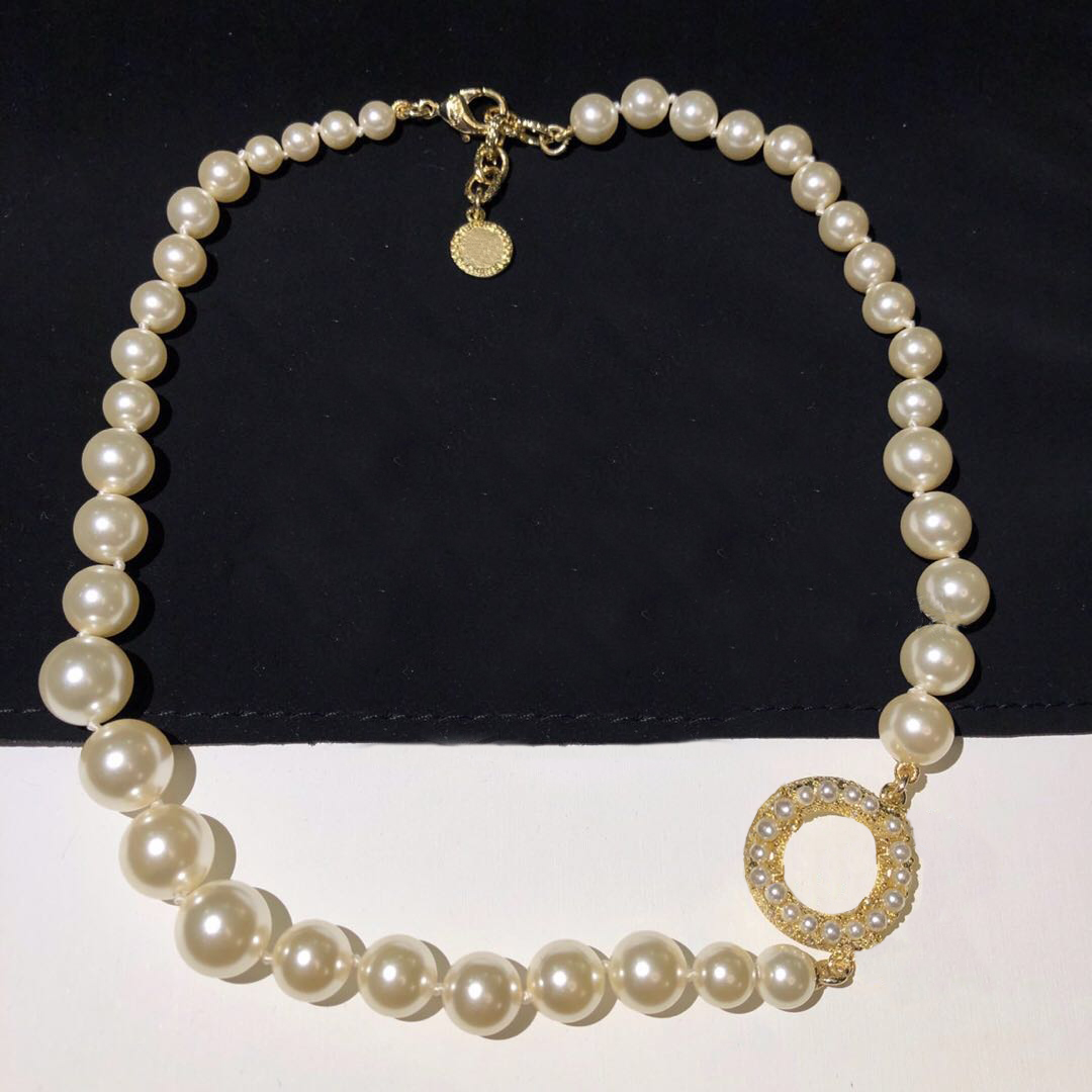 

Fashion brand 100th anniversary necklace for women Party Wedding Lovers gift luxury jewelry for Bride With BOX., Golden;silver