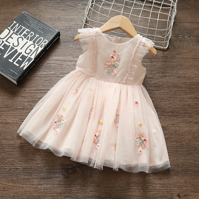 

Baby Girl Dress Princess Floral1st Birthday Dress for Baby Girl Fashion Wedding Evening for Girls Summer Clothes 2020, Pink