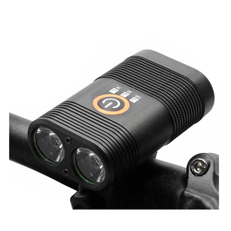 

Usb Bike Light 2 XML T6 2000 LM Waterproof MTB Bicycle Front Lamp 5 mode with Rechargeable Battery and Power indicator