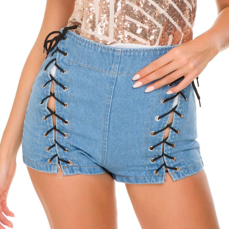 

Women Summer Sexy Jeans High Waist Slim Hole Denim Shorts 2020 Fashoin Female Pants Calças De Brim Da Mulher #3, Blue