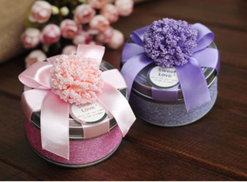 

100Pcs/Lot Beautiful Personality Circle Tin Boxes Wedding Candy Boxes Favour Gift Box Free Shipping