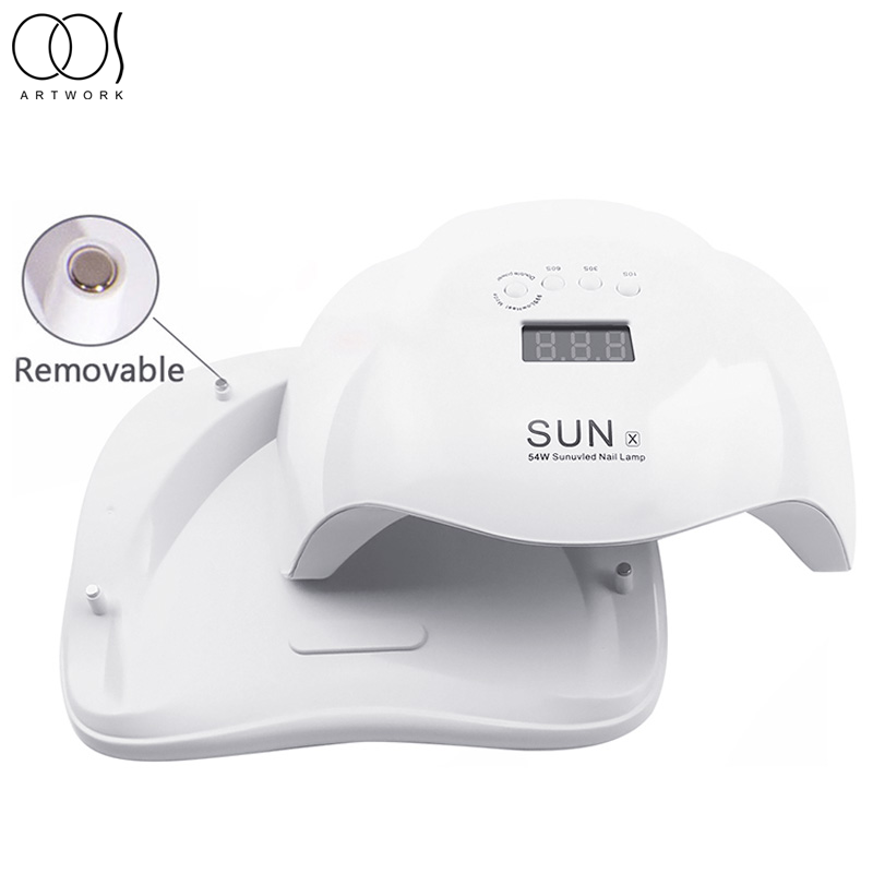 

UV Nail Lamp For Manicure With Nail Dryer Machine LED Lamp For Curing Gel Polish With Sense LCD Display Art Salon, Sunx white
