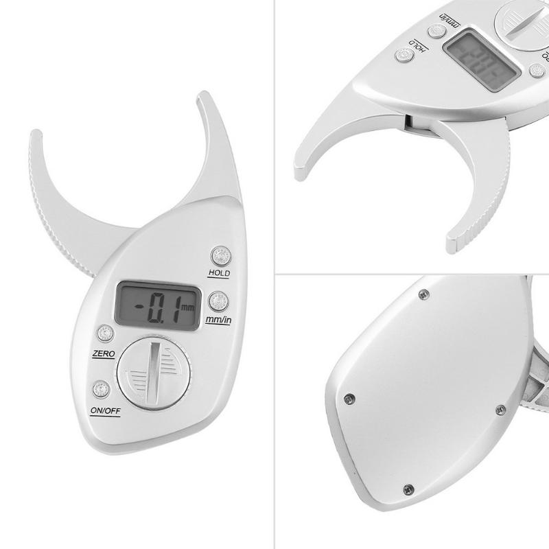 

ABS Plastic Lightweight and Stylish Body Fat Caliper Monitors Electronic Digital Body Fat Analyzer Pack Skin Muscle Tester